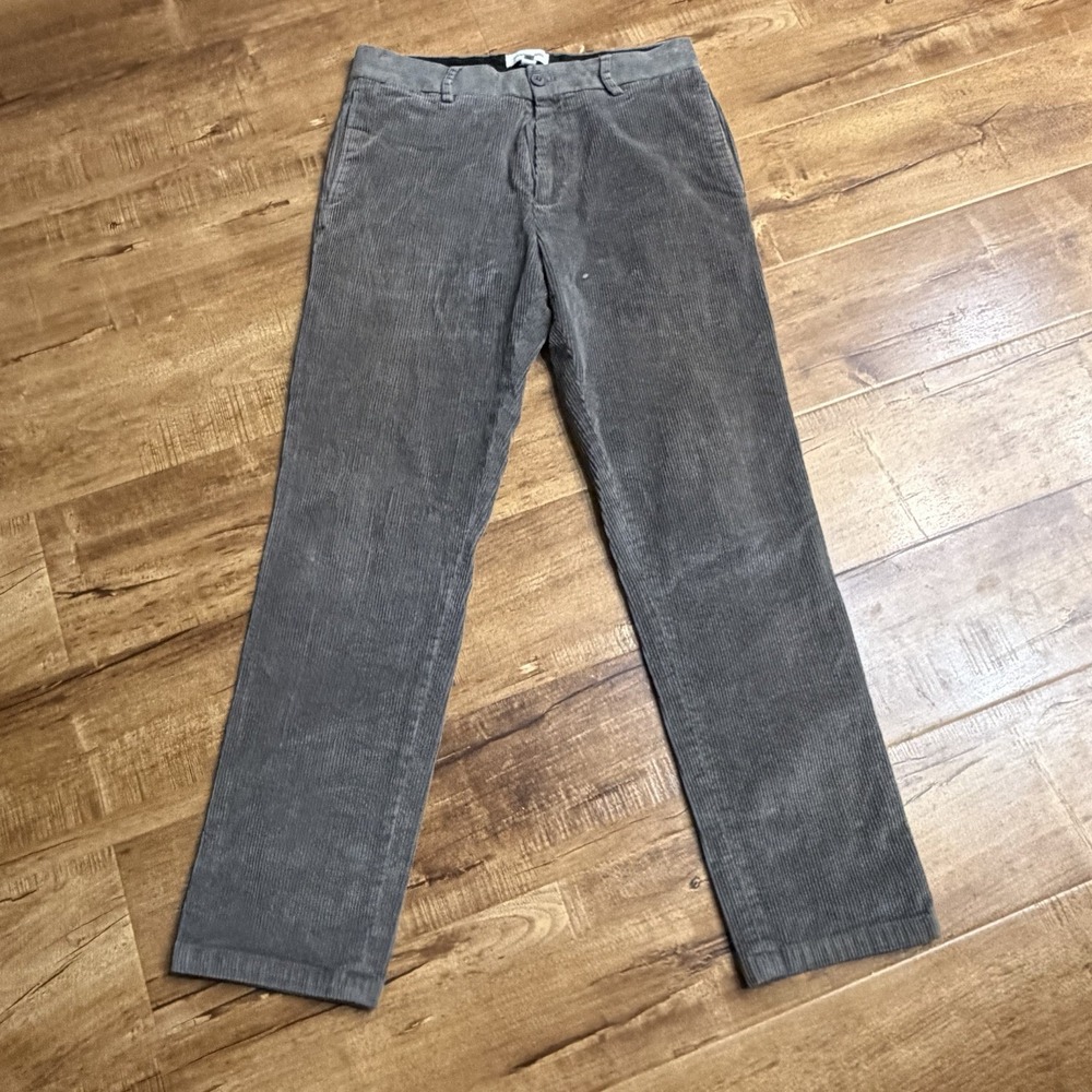 River Island Men's Brown Corduroy Trousers 30x32 (Actual 30x28.5) Regular Fit